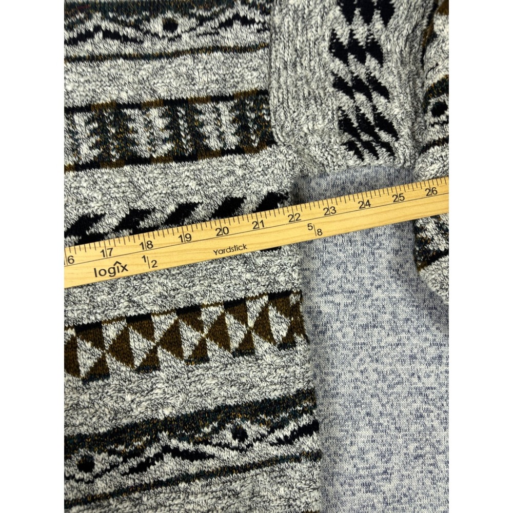 Lavane Sweater Mens XL Gray vintage Geometric grandpa Crewneck USA Made - Picture 5 of 9